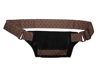 Belt Bag Brian Kord Black / Brown Stars Fanny Pack Hip Bag 
