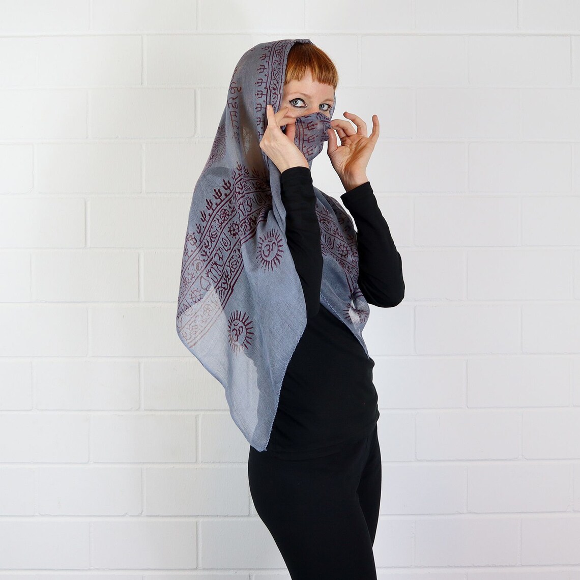 Tibetan Prayer Scarf Scarf 130 x 60 cm Various Colors Etsy