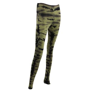 Leggings Batik Pattern 06 - black - birch green