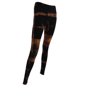 Leggings Batik Pattern 02 preto ocre marrom