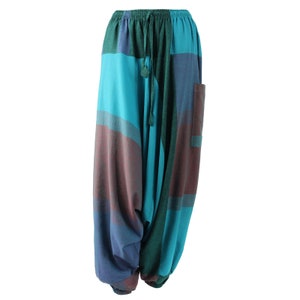 Harem pants - bloomers - harem pants - Aladdin pants - multicolor - sky