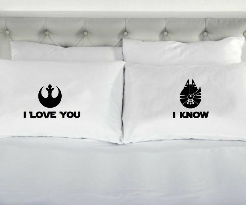 I love you/ I know star wars inspired pillowcase set Etsy
