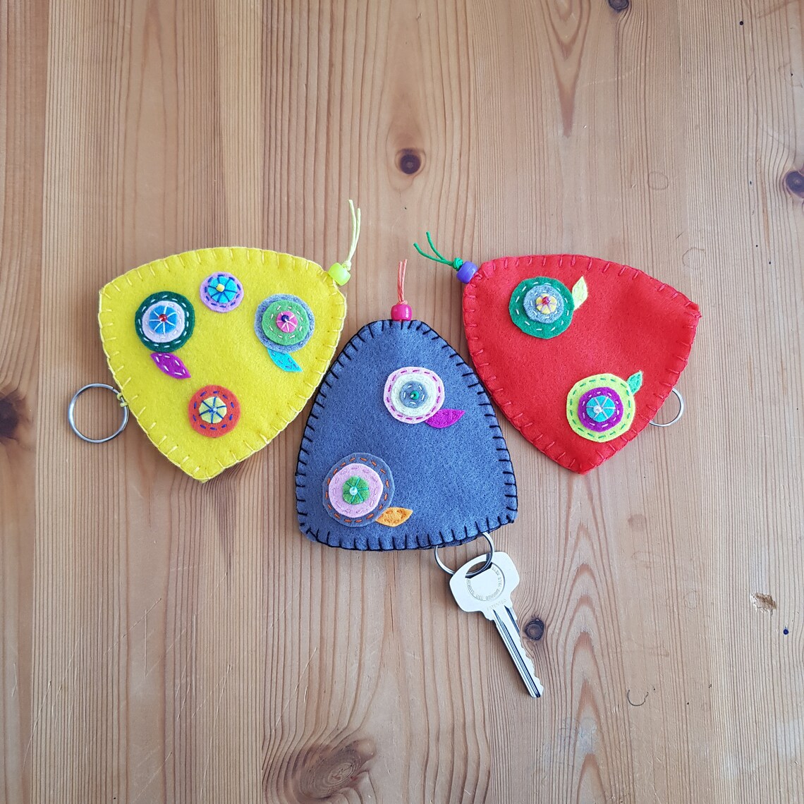 Key Case Felt Key Case Key Holder Handmade Key Holder Felt Etsy