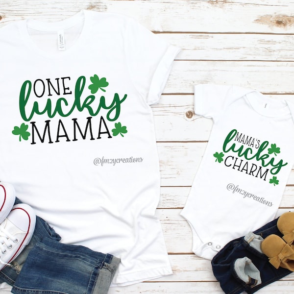 MOMMY and Me St Patricks Day Shirts | Mommy Daughter Shirts | St. Patrick's Day Shirts | Lucky Shirts | Pregnancy Announcement SP11