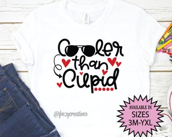 CUPID shirt | Cooler Than Cupid Valentines Day Shirt | Boy Valentine Shirt | Toddler Valentine | Valentine Boy Shirt | Cupid Onesie VD25