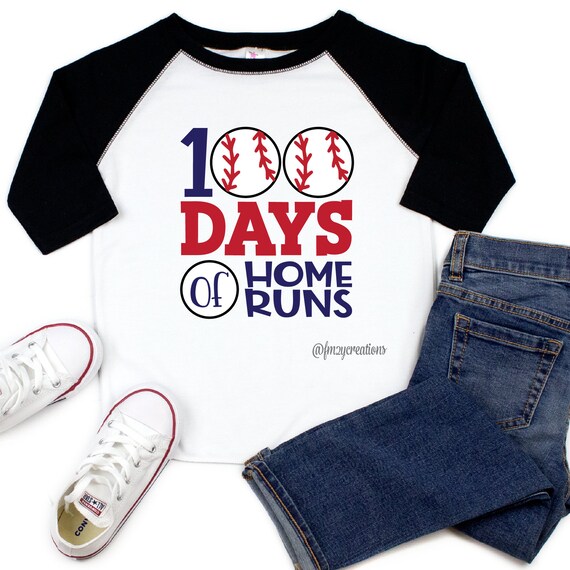 100 days of school baseball shirt