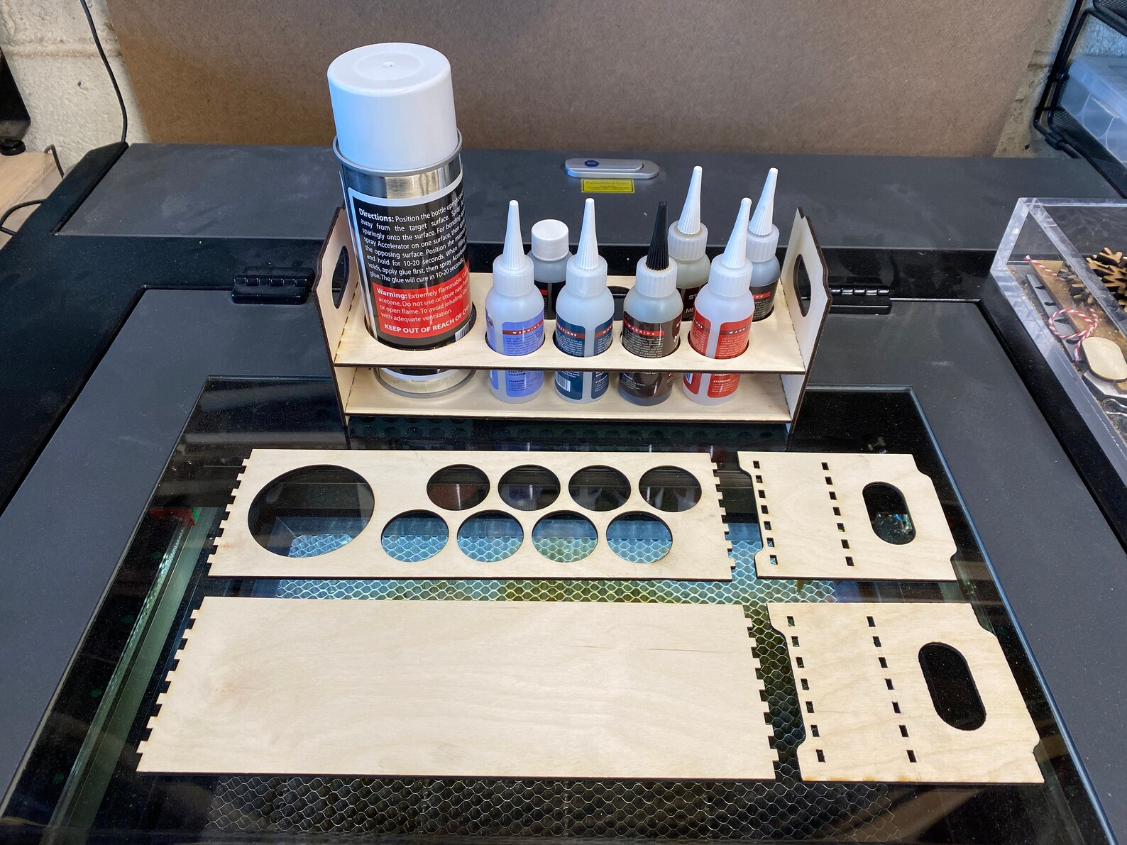 Plywood Starbond CA Glue Caddy Files for Laser, for 3mm Ply, DIGITAL ...