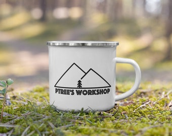 Taza de esmalte taller de pTree
