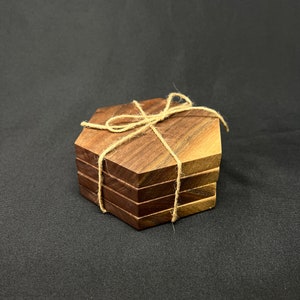 Walnut Hexagon Coaster | Handmade