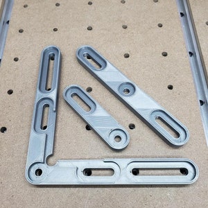 CNC Spoilboard corner clamp and rails fence set | Adjustable | Probe Compatible | Quick setup | Wasteboard System