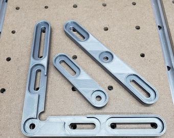 CNC Spoilboard corner clamp and rails fence set | Adjustable | Probe Compatible | Quick setup | Wasteboard System