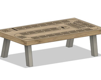 Coffee Table Cribbage Game Board Cut File for Laser and CNC | SVG | DXF and more. Instant Download. Can be resized.