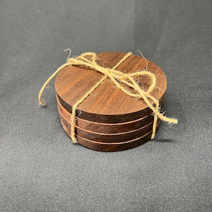 Walnut Circle Coaster | Handmade