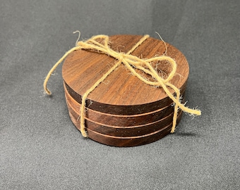 Walnut Circle Coaster | Handmade