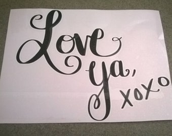 Love Ya XOXO Vinyl Wallart