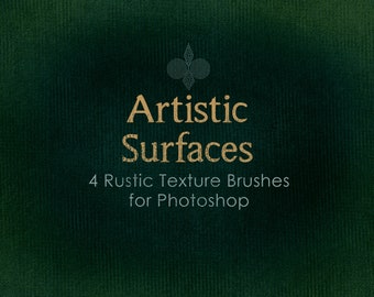 Photoshop Texture Brushes: 4 Rustic Art Surface Textures (Digital Download)
