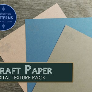 Digital Kraft Paper Pack (Seamless Photoshop Patterns) | High Resolution Printable Textures for Scrapbooking, Backgrounds, and Wallpapers