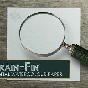 Seamless Digital Watercolor Paper &quot;Grain-Fin&quot; High-Resolution Printable Background Texture