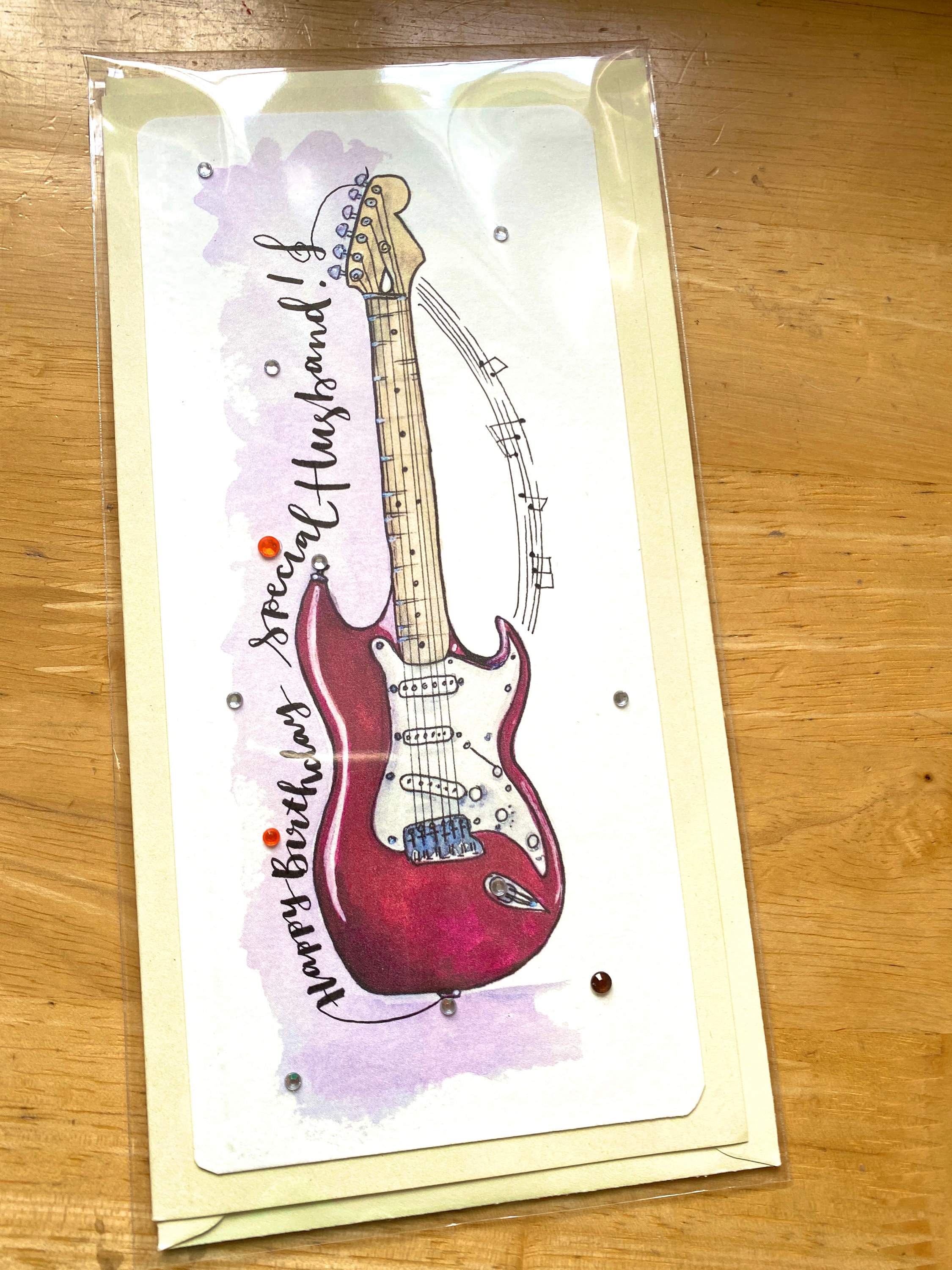 Personalised Guitar Card Guitar Fan Electric Guitar Card - Etsy UK