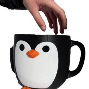 Soporte para tarro de helado Penguin con ranura para cuchara, fácil de agarrar, reutilizable, Cozy Punky