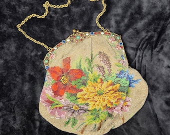 Antique Beaded Handbag or Repair or Repurpose