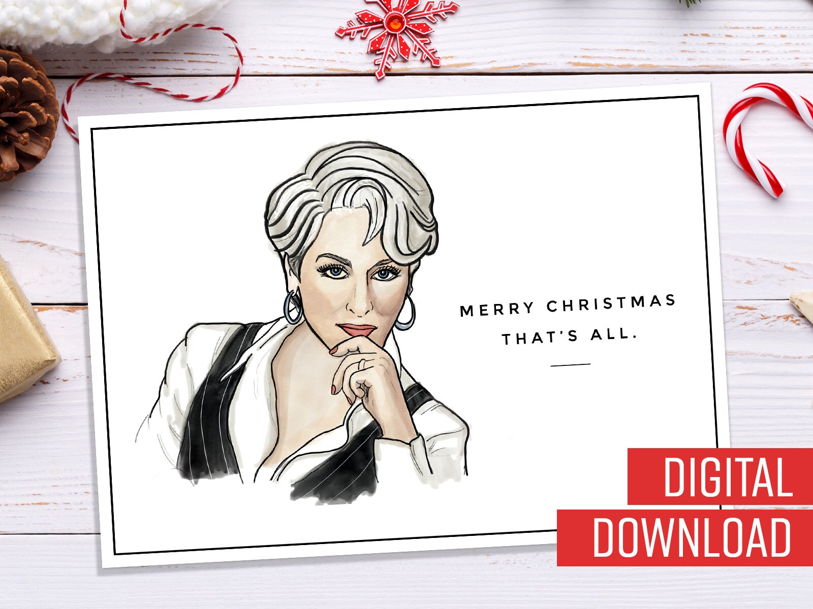Devil Wears Prada Miranda Priestly Merry Christmas That S Etsy