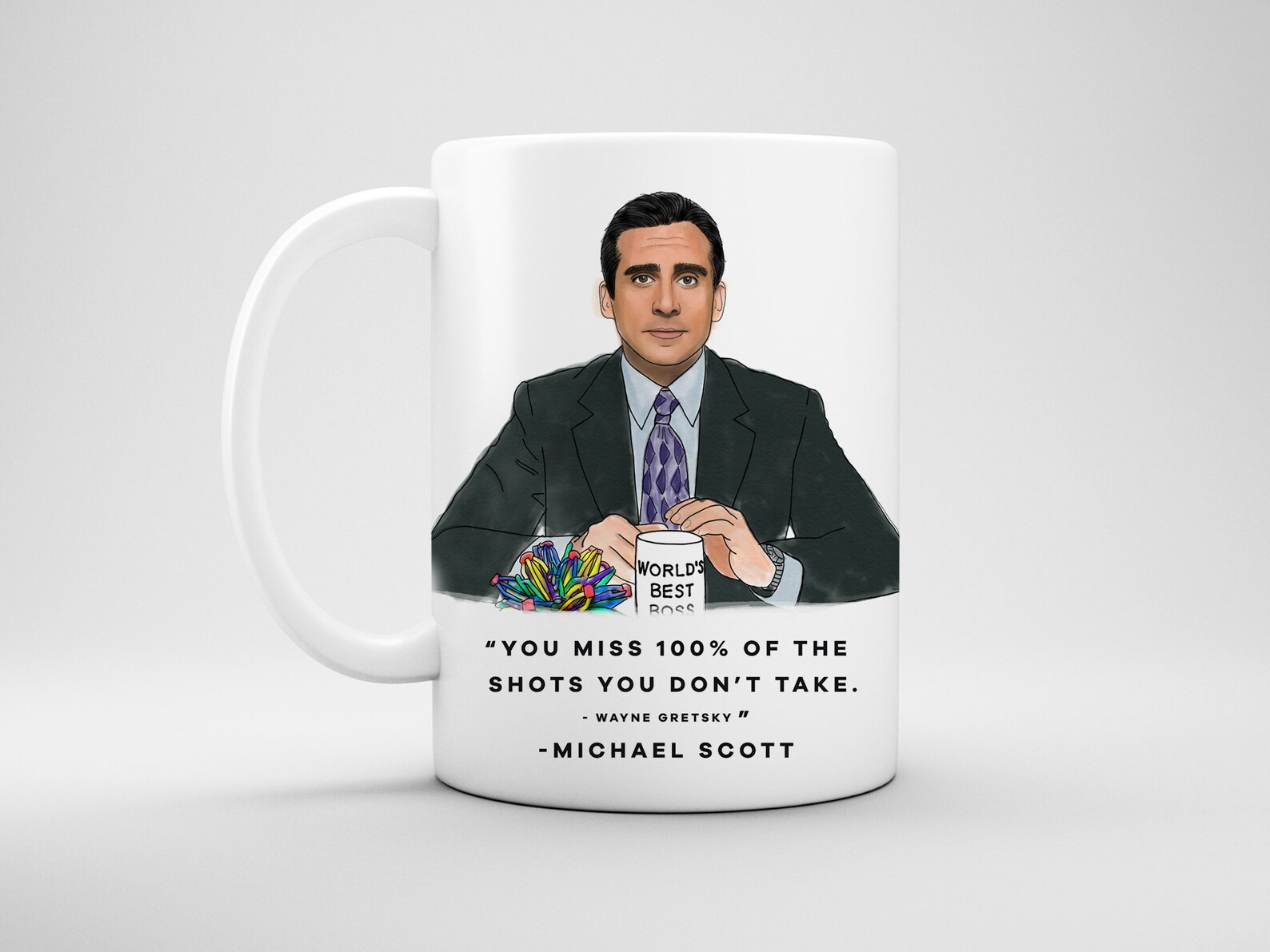 The Office Michael Scott You Miss 100 of the Shots You Etsy