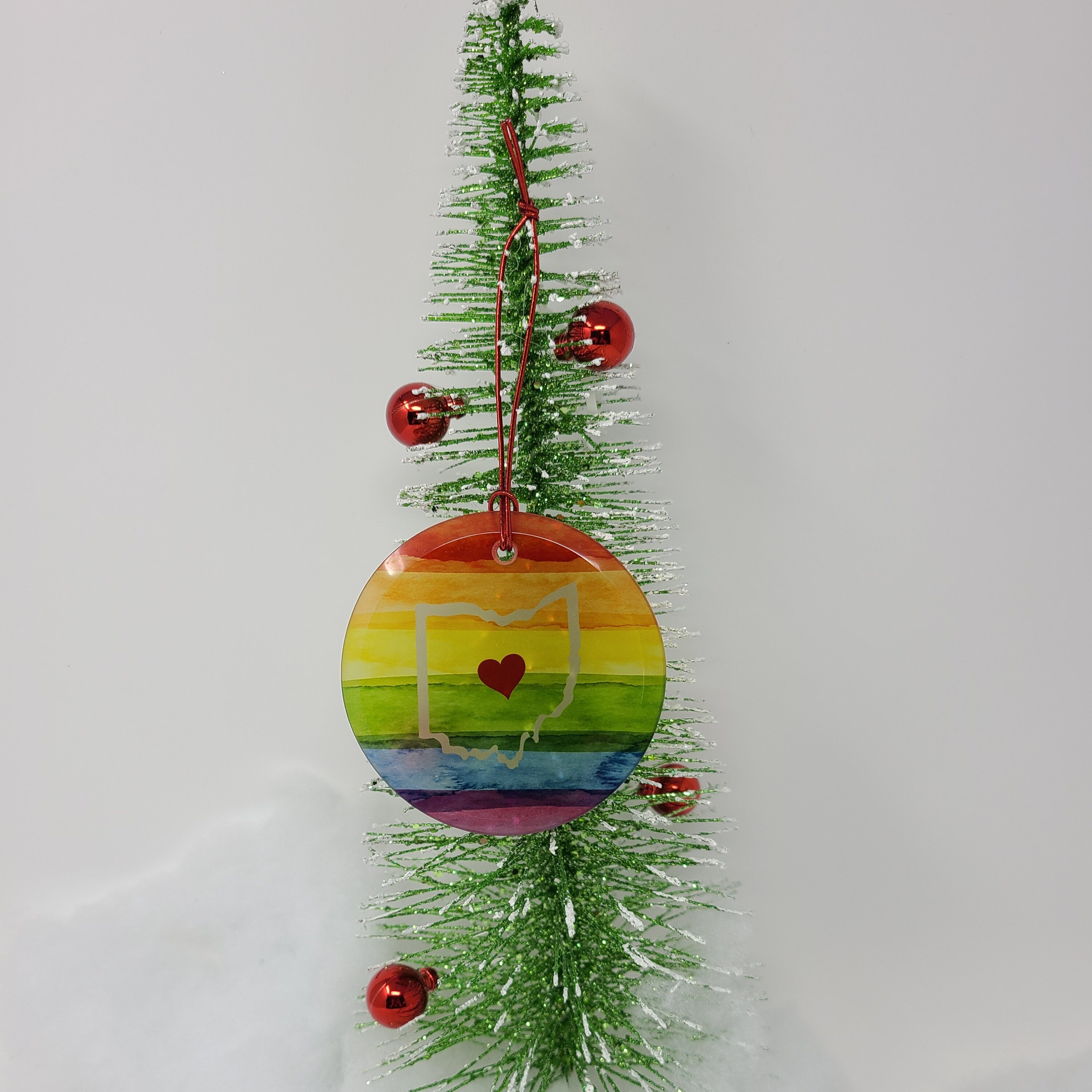 Discover Pride Month gift, Vermont Pride ornament, Rainbow Suncatcher, Pride ornament