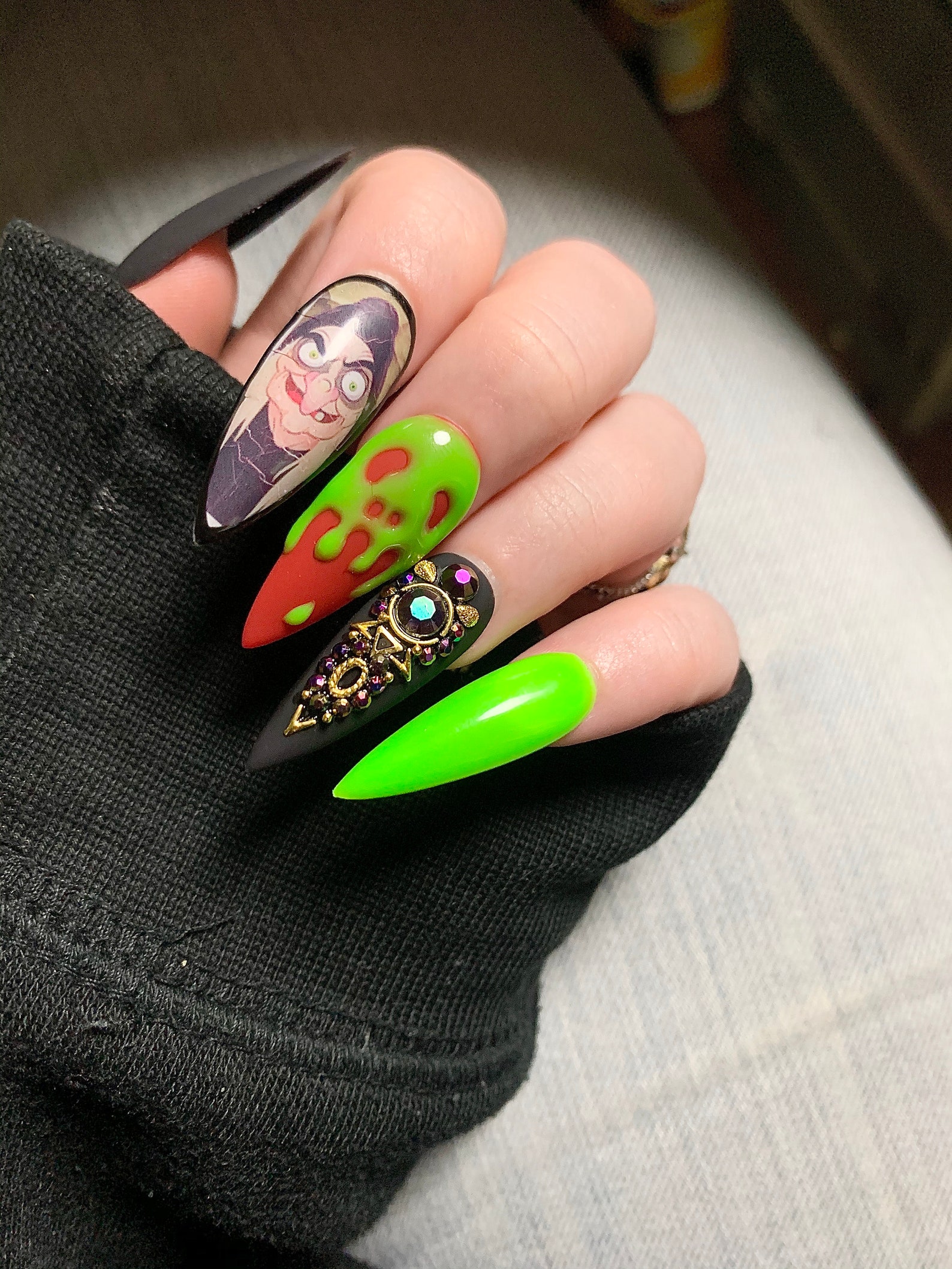 Evil Queen Nail Decals Disney Nail Decals Disney Villain Etsy