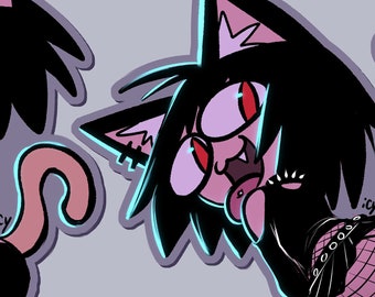 18+ BUNDEL Spicy Goth Girl Neco Arc - NSFW matte vinylstickers