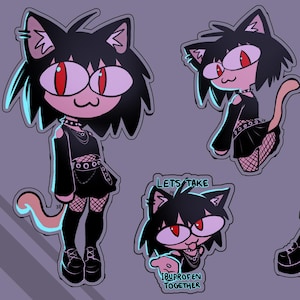 Goth Girl Neco Arc - 4x6&quot; Sticker Sheet, Kiss-cut Matte Stickers