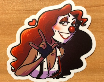Rita the Clown - 3" Matte Vinyl Sticker