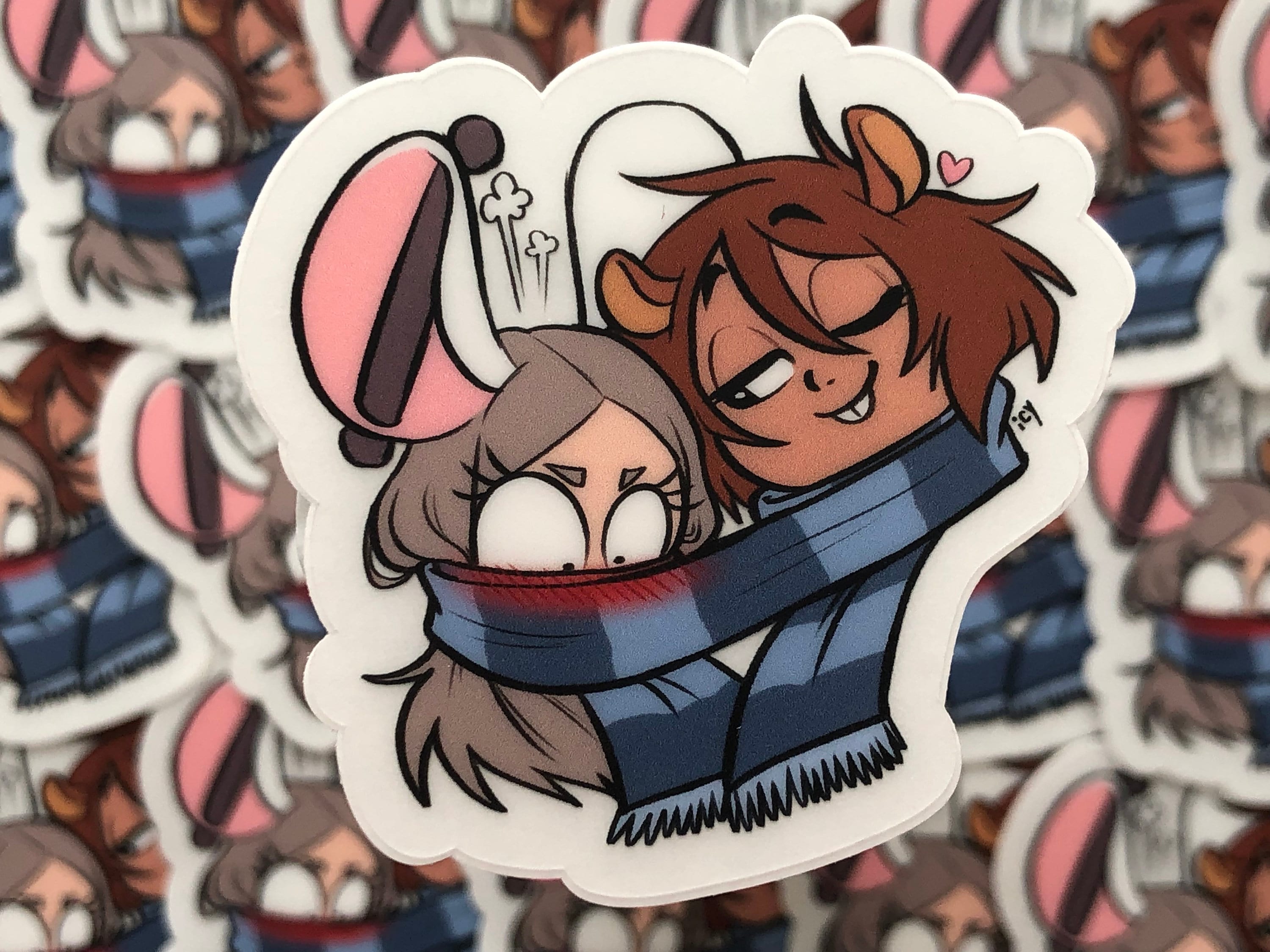 Kat & Mara Sjaal - 2" Transparante Vinyl Sticker