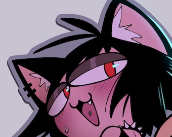 18+ Goth Neco-Arc Jiggle - 3&quot; NSFW matte vinylsticker