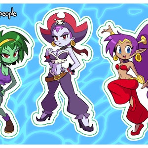 Shantae Stickers - 4x6&quot; Kiss Cut Sticker Sheet
