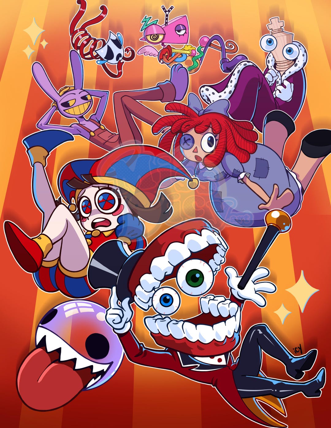 The Amazing Digital Circus Print - 8.5x11 Print - Etsy Czech Republic
