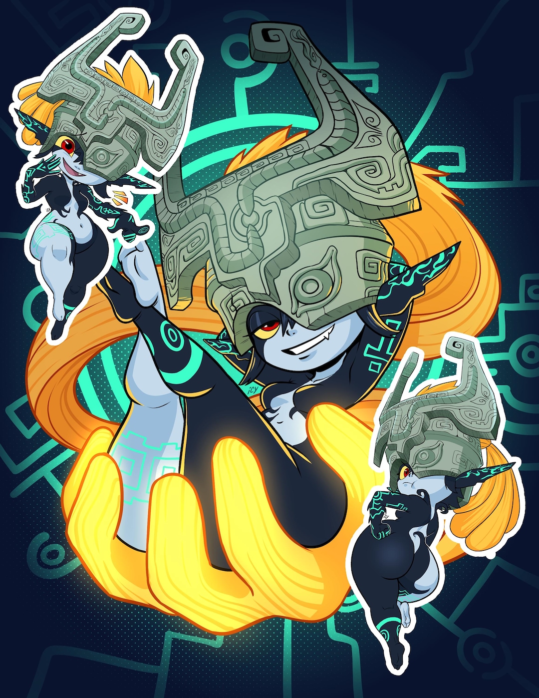 Midna Poster/sticker Bundle - 8.5x11 Print, 4.5