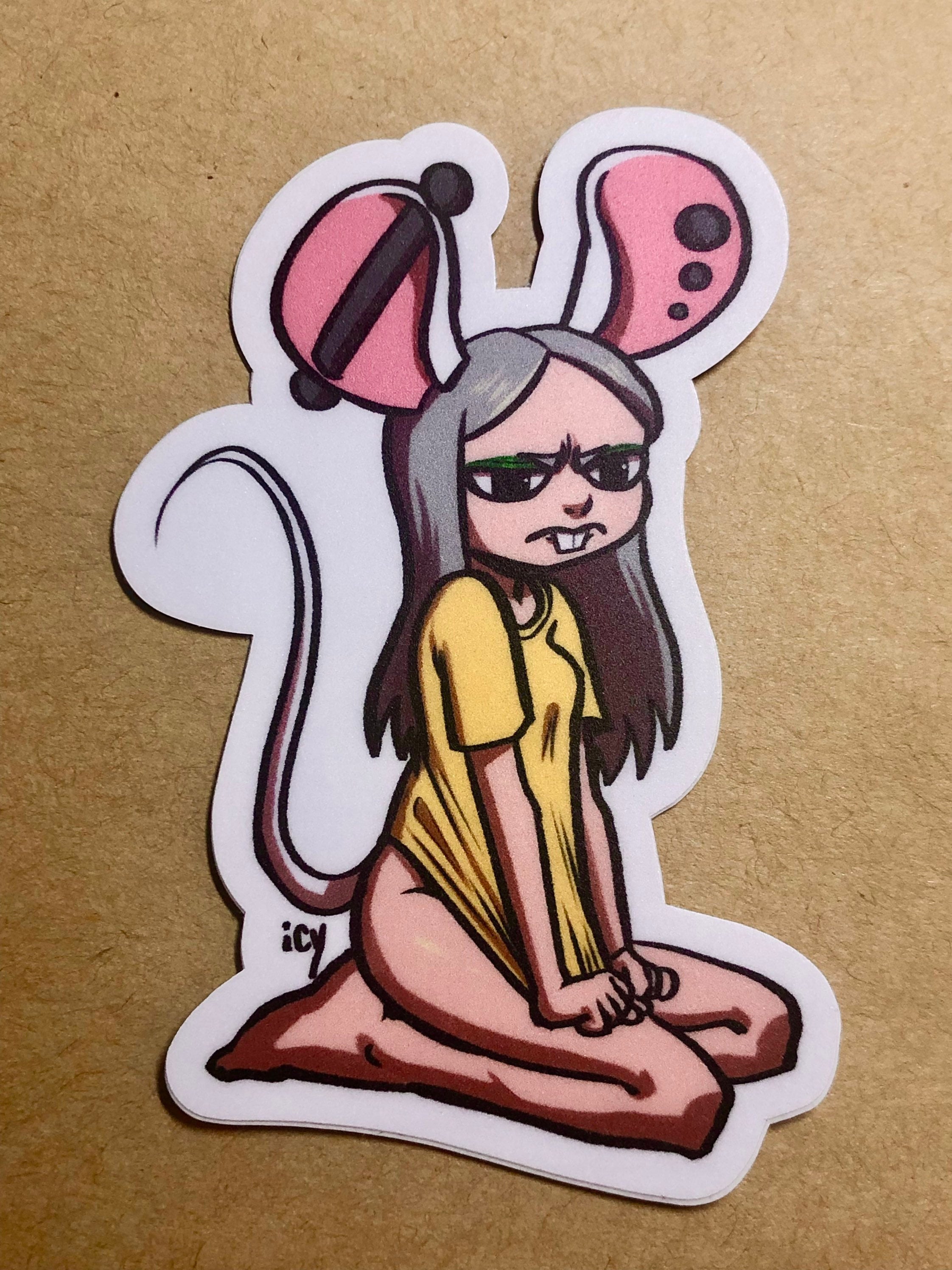 Discheesed Kat Sticker - 3" Vinyl Sticker