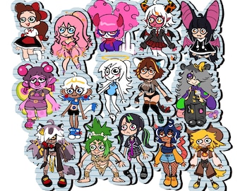PRE-ORDER (ends 6/26): Skrunkly Vtuber Stickers 2" Matte Vinyl Stickers