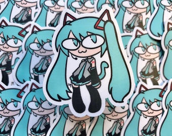 Sticker Hatsune Neko - 3&quot; matte vinylsticker
