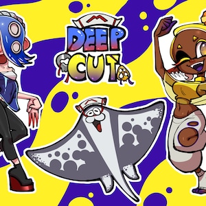 Deep Cut Splatoon 3 Stickers, 4x6&quot; Kiss Cut Sticker Sheet