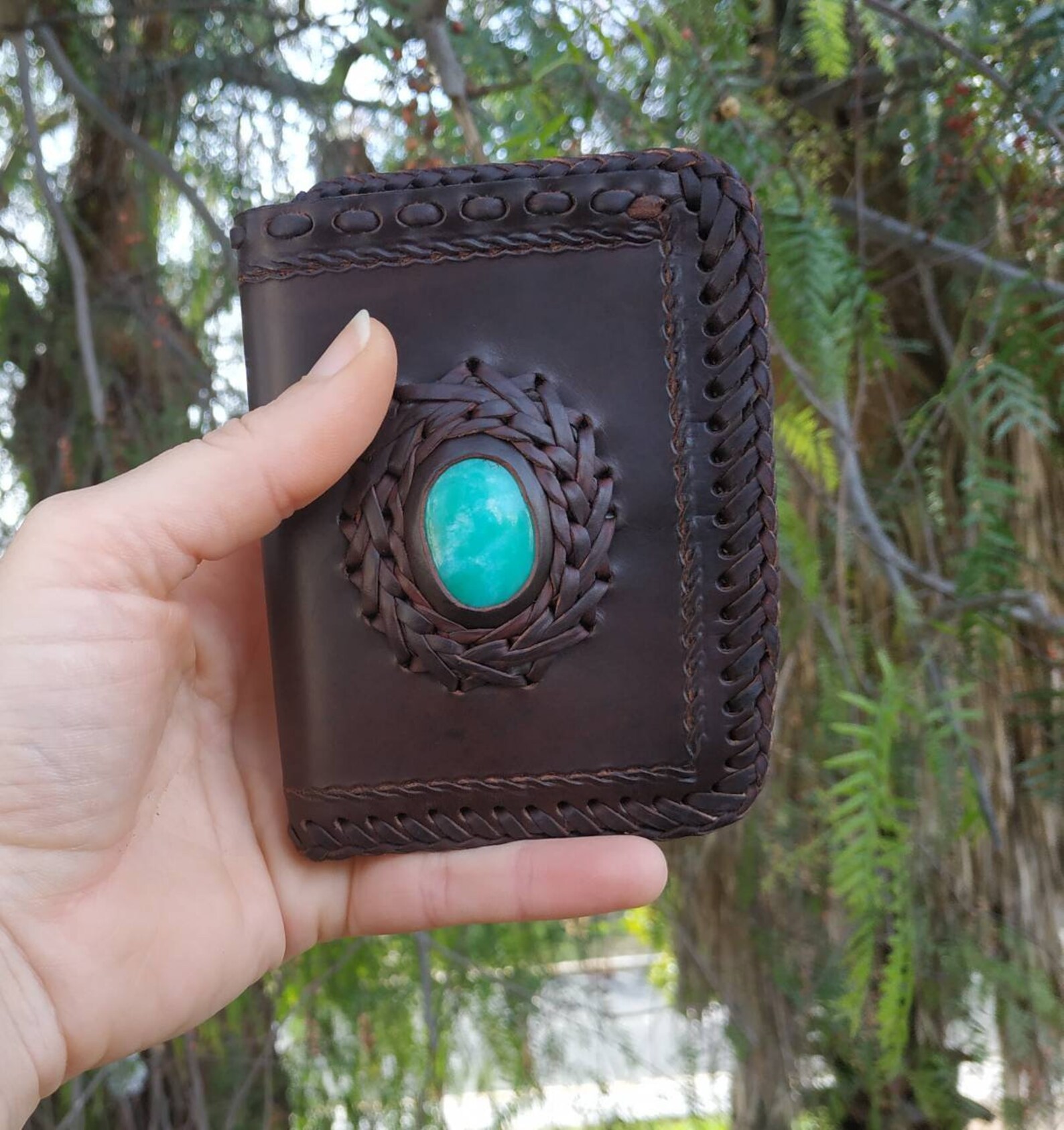 Leather wallet Handmade wallet skin wallet Woman wallet | Etsy