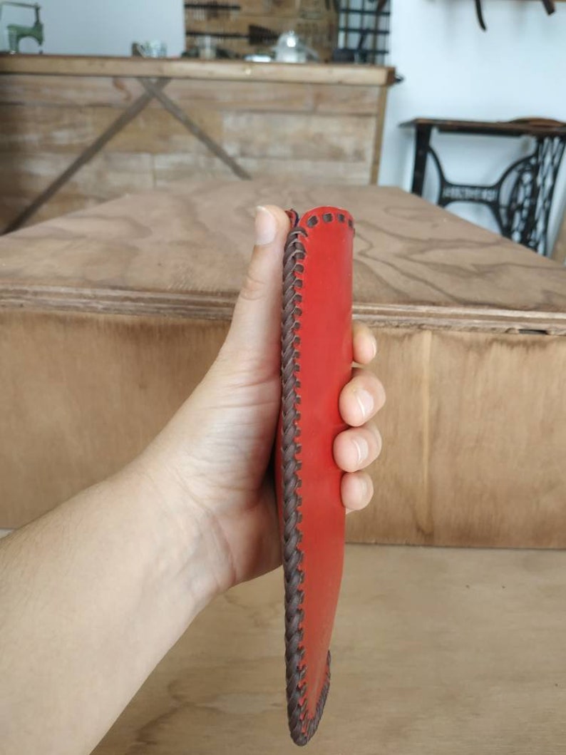 Leather glasses case Glasses case Handmade case Leather case Red leather case