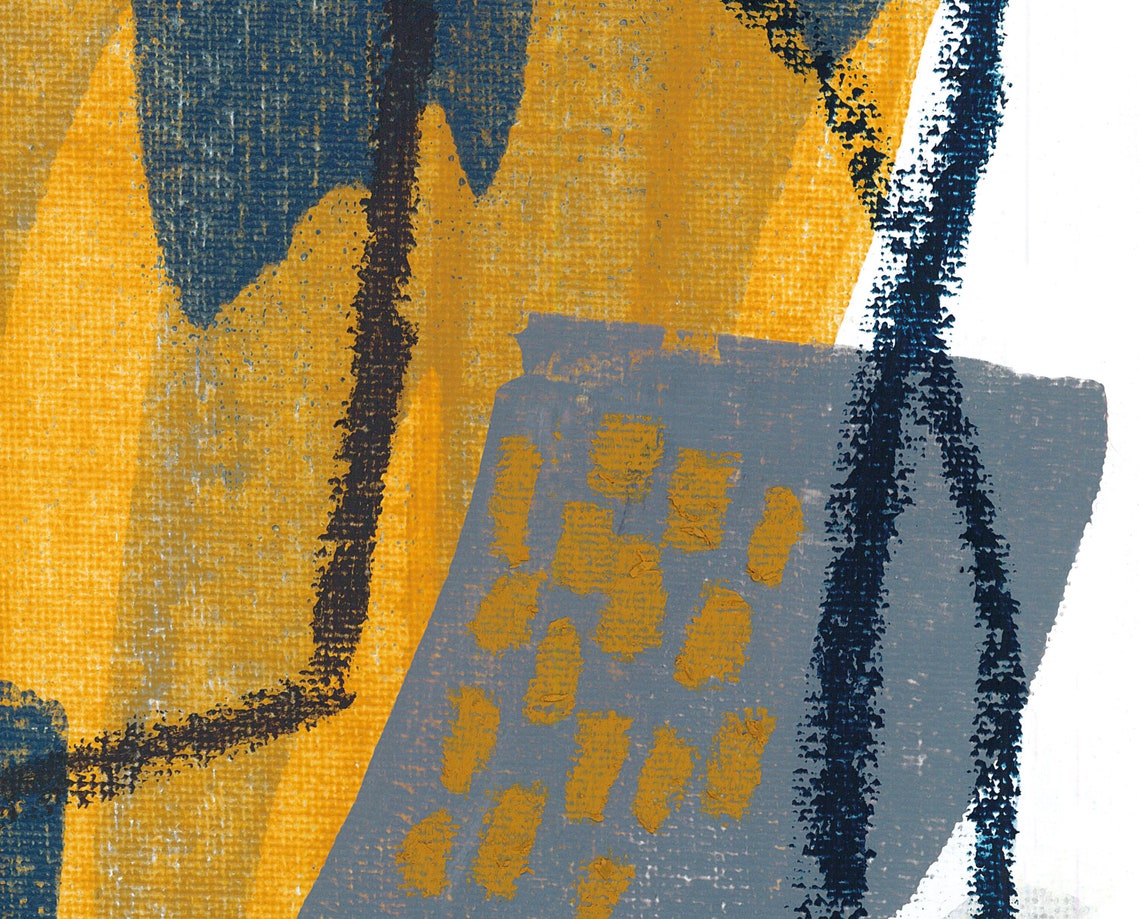 Printable Abstract Art Modern Wall Art Mustard Yellow Ochre, Grey, Dark ...