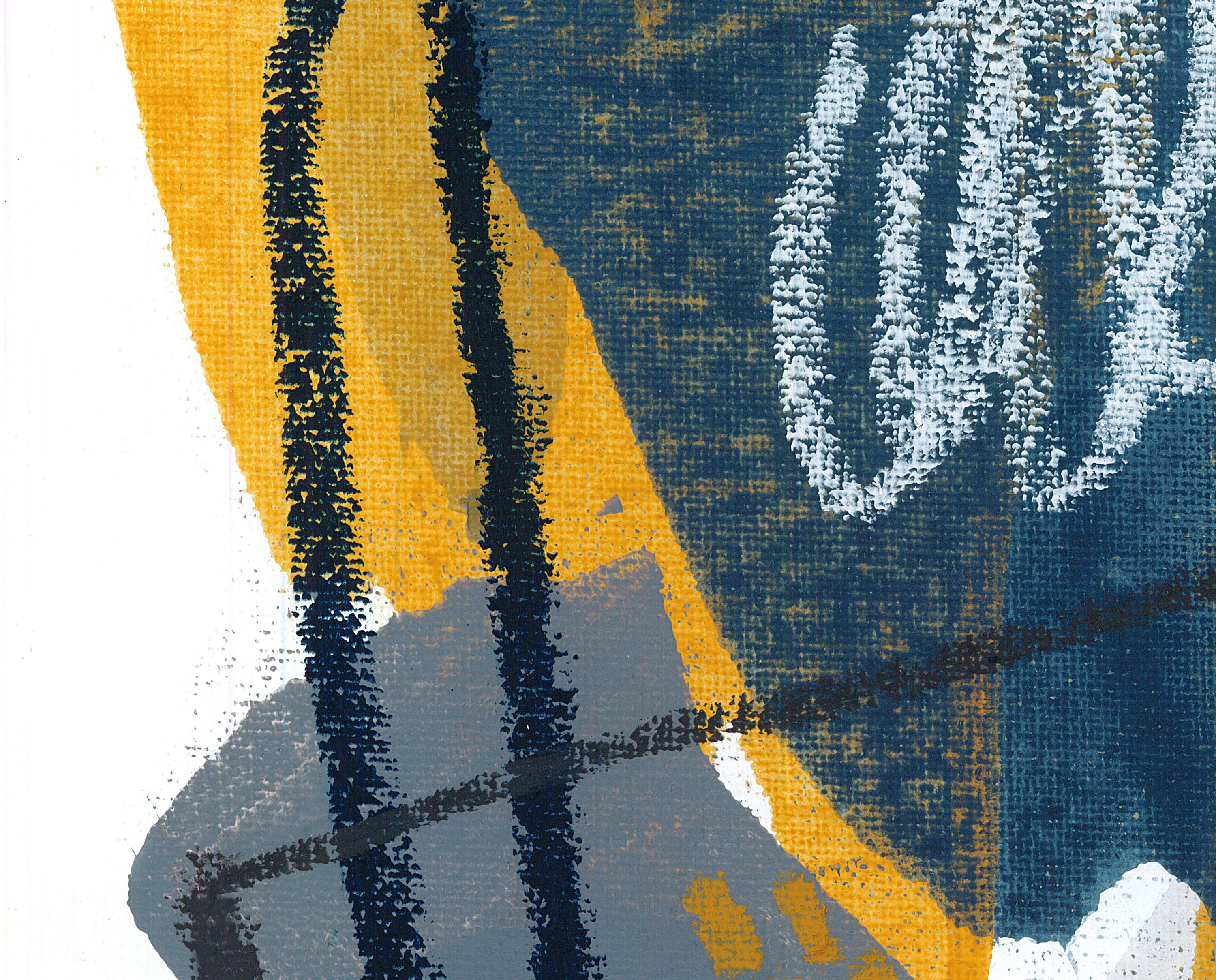 A Set of Two Printable Abstract Art Prints | Mustard Yellow Ochre, Grey ...