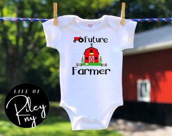 Future Farmer Baby Bodysuit, Baby Farmer, Pregnancy Announcement, Baby Shower Gift, Gender Reveal, Baby Boy Gift, Baby Girl Gift