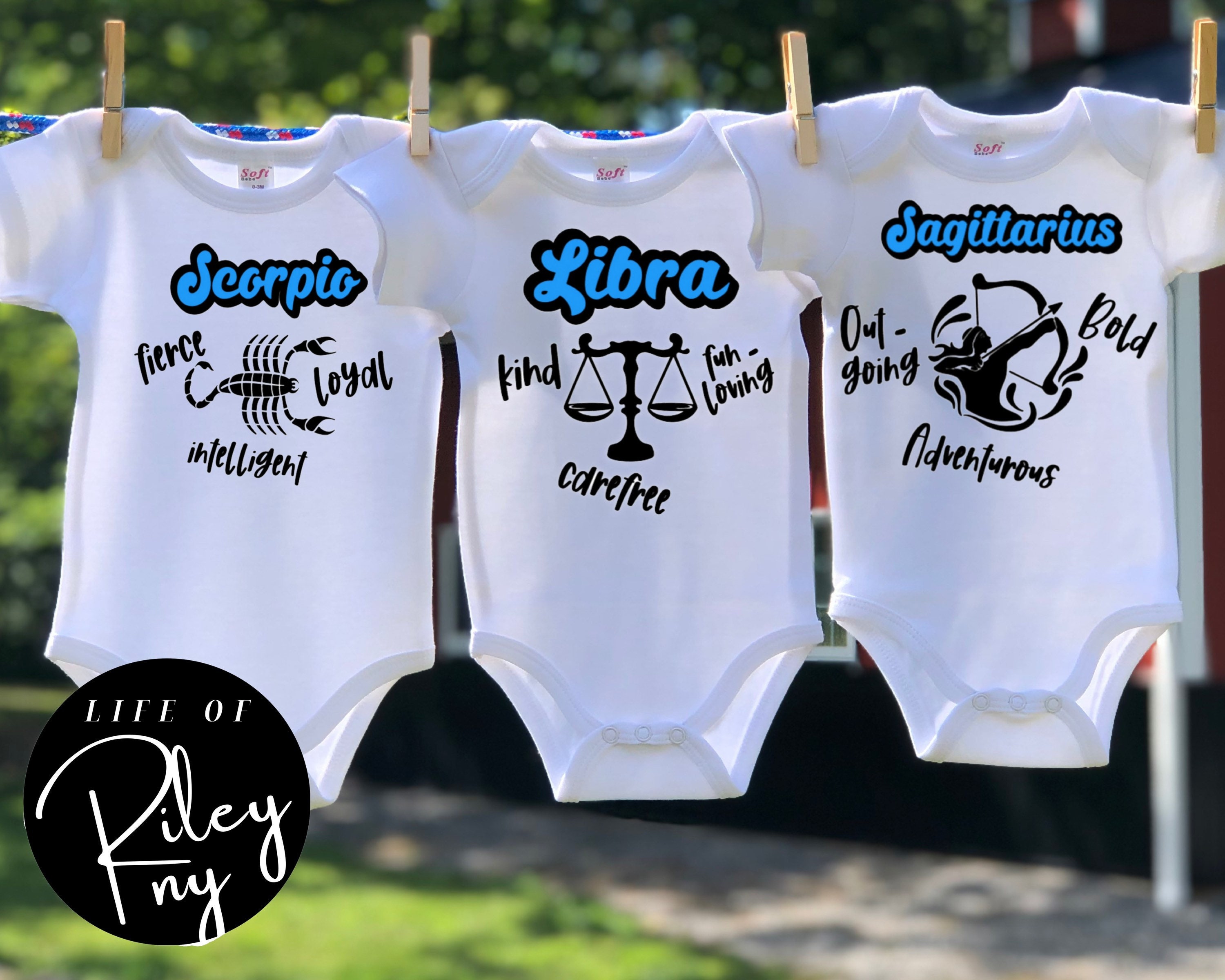 Choose Baby s Zodiac Sign Baby s Horoscope Libra Scorpio Sagittarius Baby Bodysuit Baby Astrological Sign Unique Baby Shower Gift Etsy