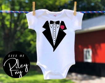 Tuxedo Baby Bodysuit, Formal wear for Baby, Coming Home Baby Bodysuit, Baby Shower gift, Pregnancy announcement, Gender Reveal, Baby Boy