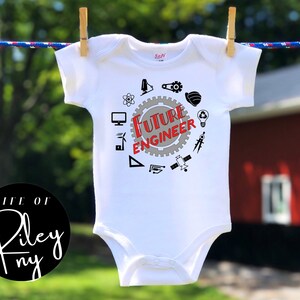 Future Engineer Baby Bodysuit, Baby Engineer, Engineer Baby Clothes, Pregnancy Announcement, Gender Reveal Ideas, Baby Shower Gift