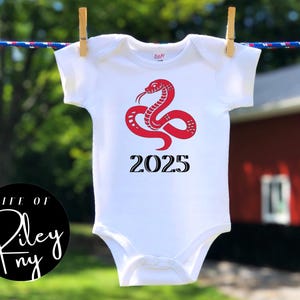Year of the Snake 2025/Year of the Dragon 2024 Baby Bodysuit/Chinese New Year/2024/2025 Baby/Snake Baby Clothes/Dragon Baby Clothes